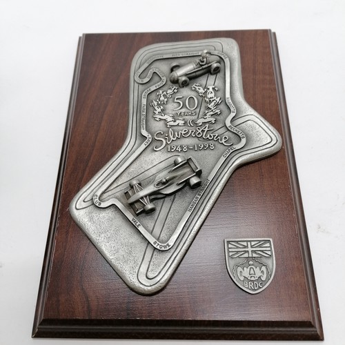 41 - 1998 Silverstone 50 years commemorative desk decoration / paperweight in original box - weight base ... 