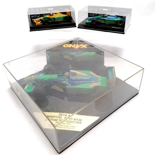 50 - 2 x Minichamps Michael Schumacher 1:43 boxed cars - Benetton Ford B194 & B193B (no wing mirrors) t/w... 