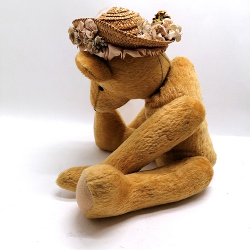 66 - Vintage plush teddy bear with hump to it;s back and long limbs 50cm tall, some slight loses and a sm... 