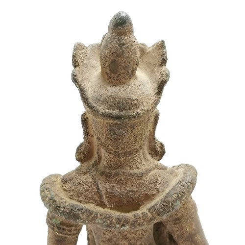 88 - South east Asian deity bronze figure - height with a Perspex base 36cm (loose on base)