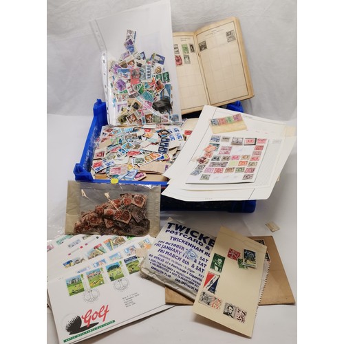 96 - Box containing mostly loose stamps (off paper) and some covers etc - total weight 2.5kgs