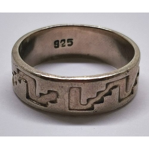 191 - Silver 925 marked ring - size Z+2 & 8.3g