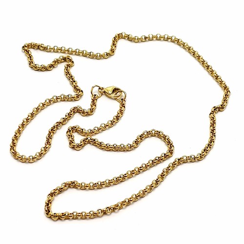 218 - 9ct marked gold 48cm belcher link neckchain - 8.1g