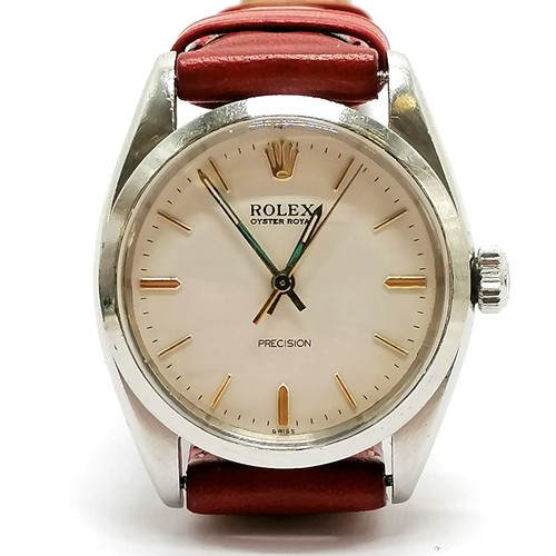 270 - Rolex oyster royal manual wind precision gents wristwatch in a stainless steel 32mm case - has a RAR... 