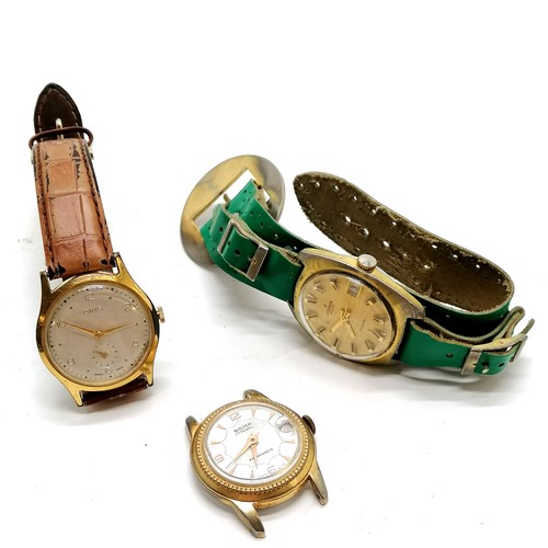 272 - 3 x mechanical wristwatches - Oris (30mm gold plated case), Soma & Josmar - for spares / repairs