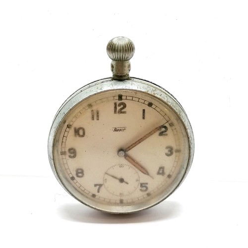 283 - WWII Military G.S.T.P. (General Service Temporary (or Trade?) Pattern Q.13288 pocket watch in a chro... 