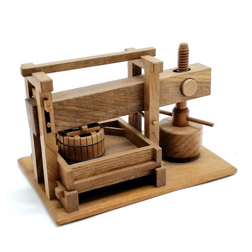 416 - Scratch built wooden model of Weststeirischer Wein wine press - base 26cm x 17cm