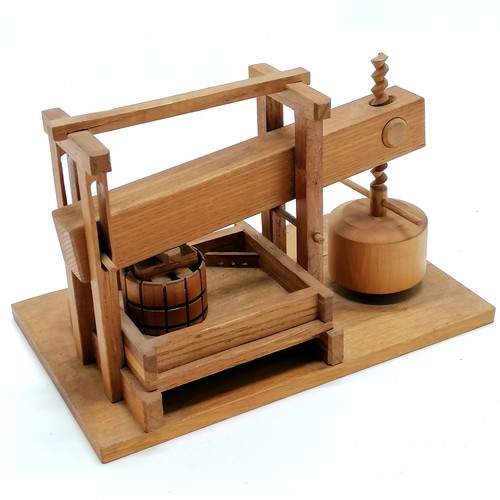 417 - Scratch built wooden model of 120 Jahre OKB St Johanni.s. wine press - base 24cm x 15cm