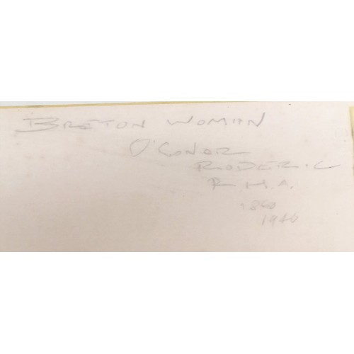 738 - Folder (30.5cm x 42.5cm) containing 4 works of art inc D O'Neill, G Dillon, In a wood near Troutbeck... 