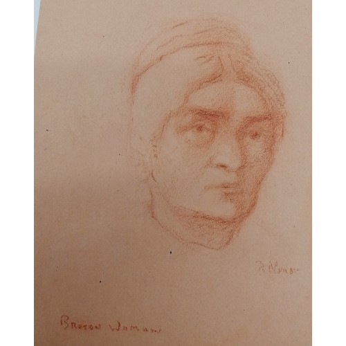 738 - Folder (30.5cm x 42.5cm) containing 4 works of art inc D O'Neill, G Dillon, In a wood near Troutbeck... 