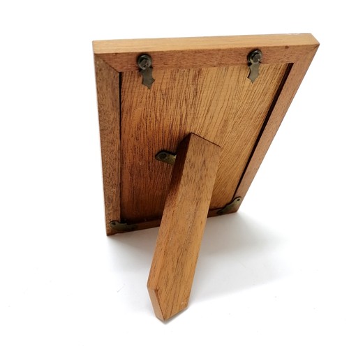 756 - Silver wooden backed picture frame (14cm x 10cm) t/w silver spoon, tongs, 2 silver pronged mother of... 