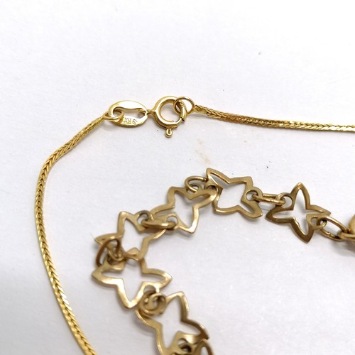 500 - 2 x 9ct marked gold bracelets - 2.9g - SOLD ON BEHALF OF THE NEW BREAST CANCER UNIT APPEAL YEOVIL HO... 