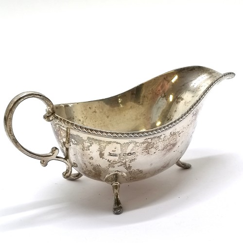 822 - 1941 silver sauce boat by E.J.M.J. - 16cm across & 104g & no obvious damage