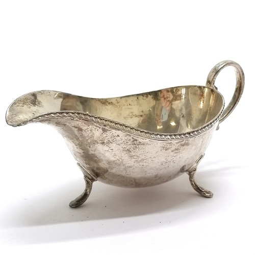 822 - 1941 silver sauce boat by E.J.M.J. - 16cm across & 104g & no obvious damage