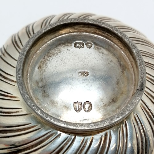 824 - 1881 Victorian silver sugar bowl by William Comyns & Sons - 7.8cm diameter & 72g - antique repairs i... 