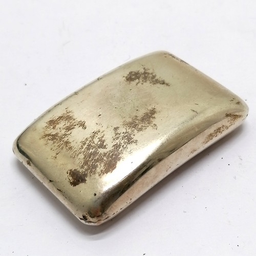 833 - 1808 Georgian silver pocket snuff box with gilded interior by John Thropp - 6.5cm x 4cm & 38g ~ slig... 