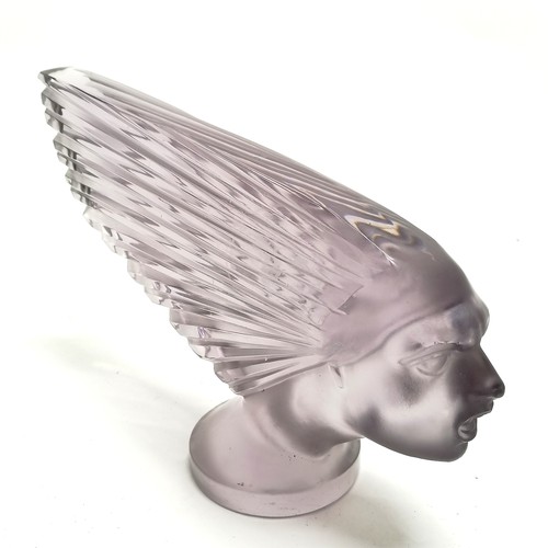 2 - Original Rene Lalique Victoire glass car mascot - 21cm across x 13cm high ~ has had polish to end of... 