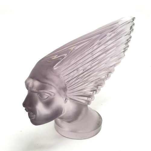 2 - Original Rene Lalique Victoire glass car mascot - 21cm across x 13cm high ~ has had polish to end of... 