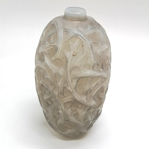 15 - Lalique Ronces (Brambles) vase - 23cm high & apart from a very small chip to inside of rim no obviou... 