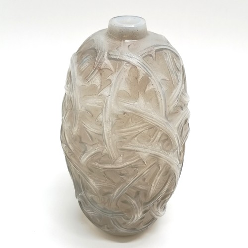 15 - Lalique Ronces (Brambles) vase - 23cm high & apart from a very small chip to inside of rim no obviou... 