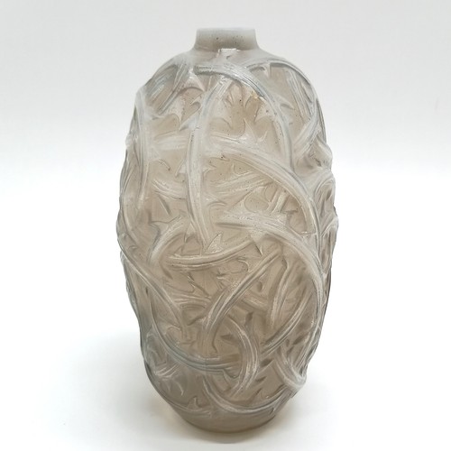 15 - Lalique Ronces (Brambles) vase - 23cm high & apart from a very small chip to inside of rim no obviou... 