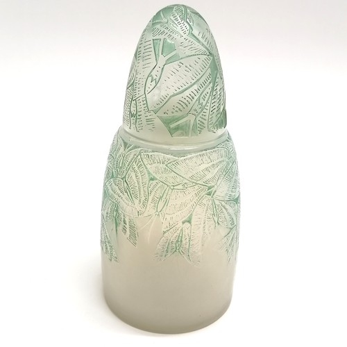 16 - Lalique Papillons (Butterflies) perfume burner with green detail - approx 18.5cm high & no obvious d... 