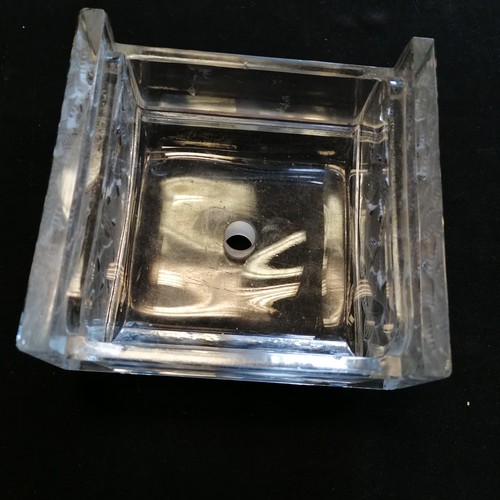 R Lalique colmar cigarette box 10cm x 11cm missing lid has