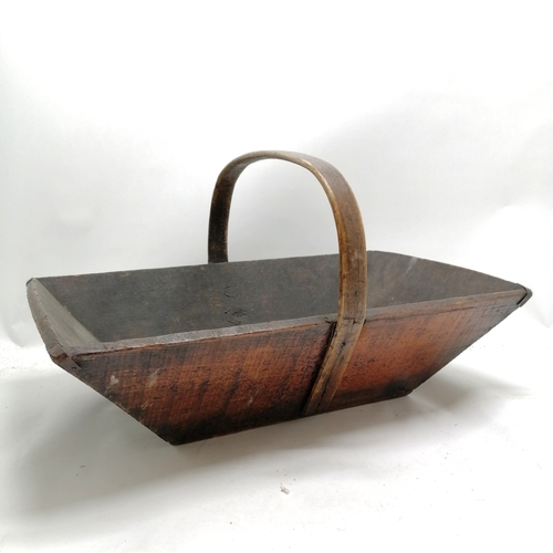 34 - Antique wooden trug 50cm long x 30cm 26cm high