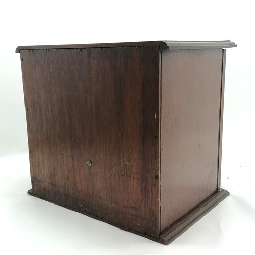 62 - Antique mahogany 4 drawer collectors cabinet with brass handles- 38cm high x 34cm wide x 27cm deep. ... 