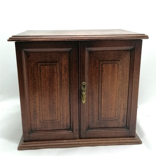 62 - Antique mahogany 4 drawer collectors cabinet with brass handles- 38cm high x 34cm wide x 27cm deep. ... 