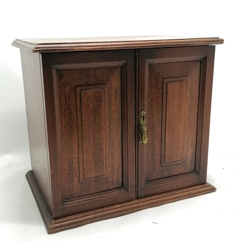 62 - Antique mahogany 4 drawer collectors cabinet with brass handles- 38cm high x 34cm wide x 27cm deep. ... 