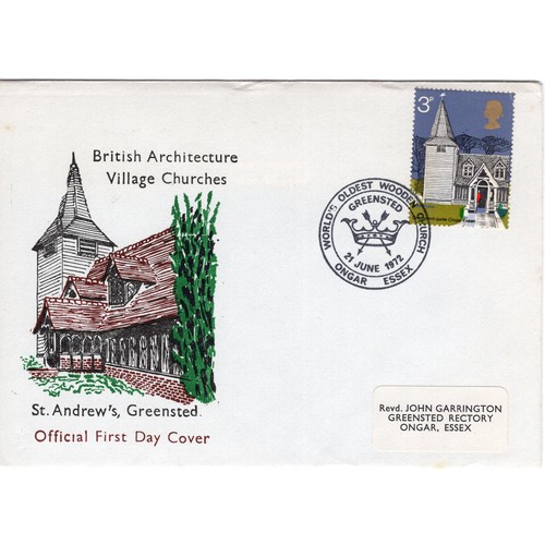 201 - 1972 GB RARE British architecture village churches : St Andrew's Greensted (World's oldest wooden ch... 