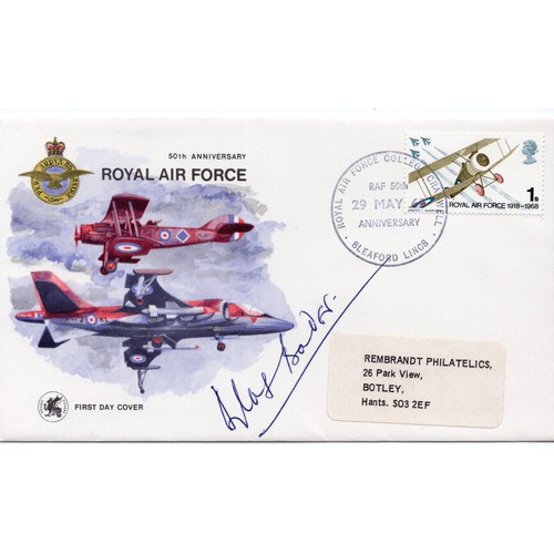 203 - 1968 RAF college Cranwell FDC signed by Group Captain Sir Douglas Robert Steuart Bader CBE DSO+Bar D... 