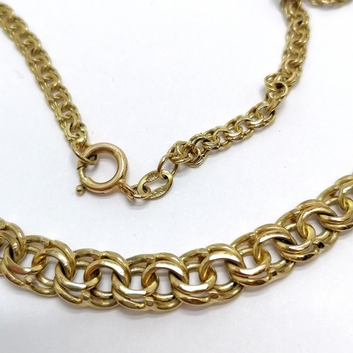 606 - 8ct marked 333 gold graduated fancy link 40cm chain - 11.9g - SOLD ON BEHALF OF THE NEW BREAST CANCE... 