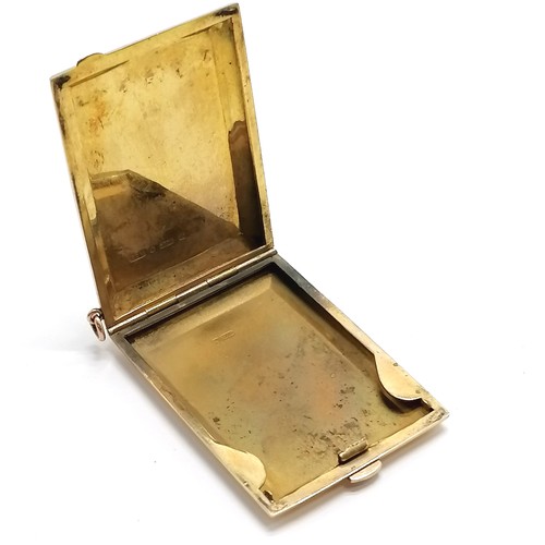 614 - 1927 9ct hallmarked gold match book vesta case by Payton, Pepper & Sons Ltd - 6cm x 4.3cm & 37.1g to... 