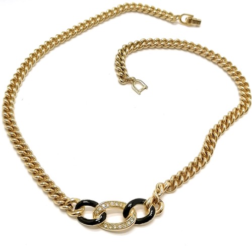 623 - Christan Dior gold tone 38cm necklace in original retail box with silk liner ~ slight discolouration... 