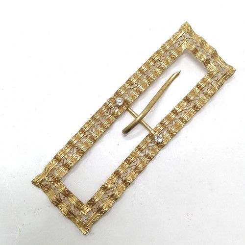 723 - Collection of antique buckles and chatelaine parts T/W a skirt lifter 14cm long