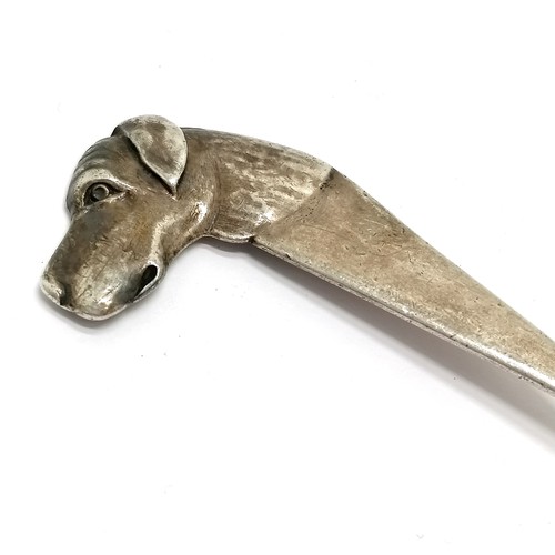 797 - Silver Birmingham Great Dane dog club spoon - 12.5cm long & 17g