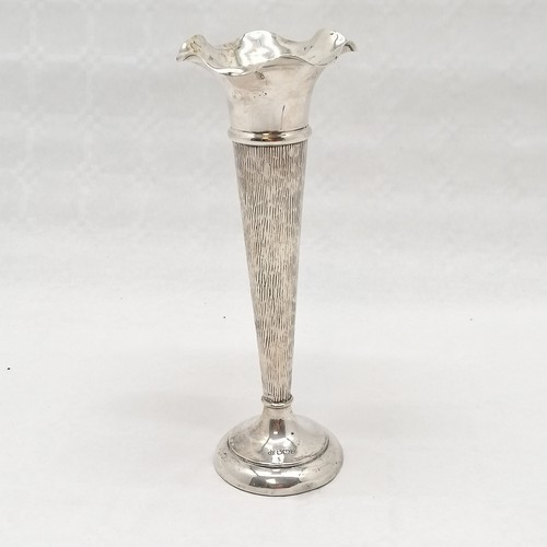 858 - Chester silver small rose bowl (12cm diameter & 91g but has dents & distorted base), Large sterling ... 