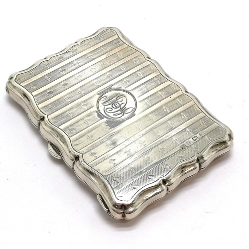 860 - Silver hallmarked aide memoire / purse - approx 10cm x 7cm & total weight 102g ~ interior a/f