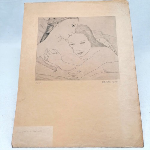 62 - Mariette Lydis (1887-1970) 2 x hand signed Sappho poem prints (32.5cm x 25cm) t/w 2 unsigned prints ... 