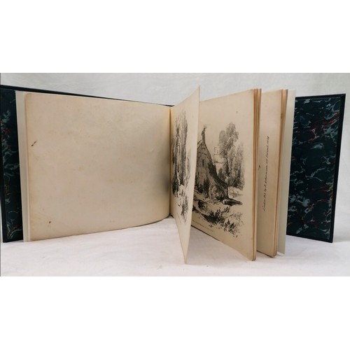 75 - Rebound collection of 20 x 1824 plates of sketches by James Duffield Harding (1798-1863) and publish... 