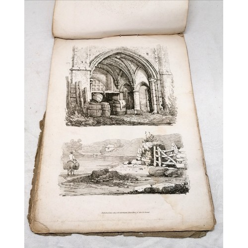 79 - 1817 book - 'Progressive fragments in Landscape Drawing No 4' by Samuel Prout (1783-1852) - 28.5cm x... 