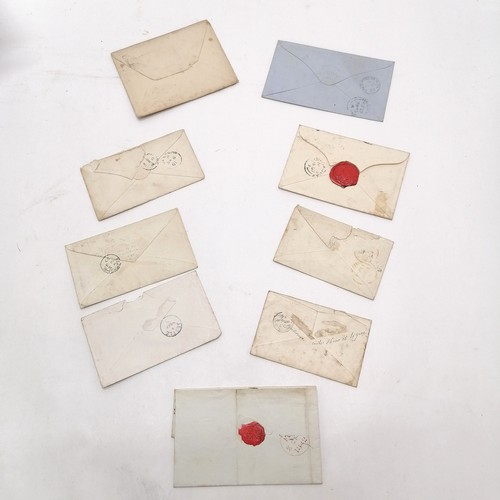 170 - Quantity of Victorian correspondence envelopes with varying postal marks and stamps (penny reds etc)... 