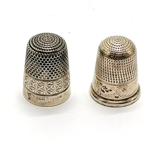 187 - Silver hallmarked thimble T/W HG & S no 17 dreamer thimble