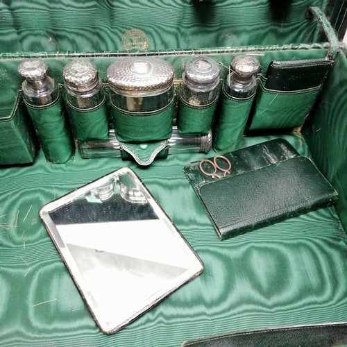 219 - 2 x part silver fitted suitcases - largest (made by Bosch Zijlstra & Rupp, Arnhem and retailed throu... 