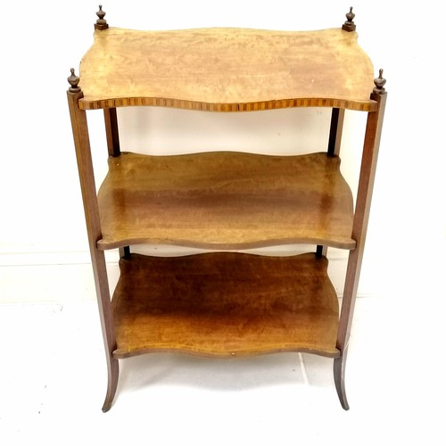 264 - Mahogany 3 tier whatnot 36cm x 55cm x 82cm high