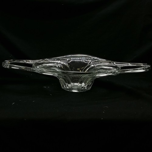 281 - Mid 20thC splash glass bowl  61cm long x 24cm wide.  no obvious damage