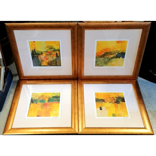 374 - Set of 4 x framed prints by Karlheinz Groß (1943-2009) ~ Holiday Magic I-IV - frame 55cm square