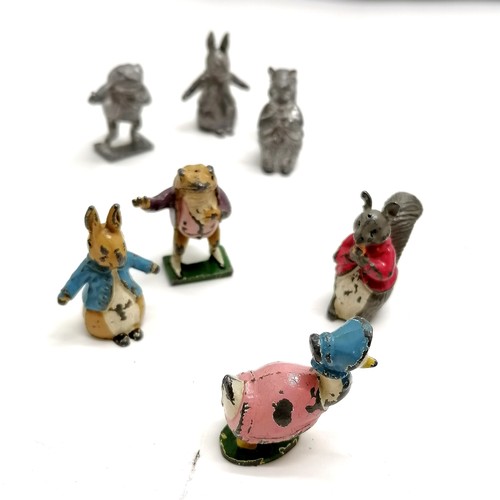 376 - Boxed Peter Rabbit's race game by Fredrick Warne & Co Limited with x4 hand painted lead figures and ... 